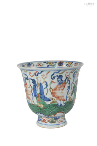 Wucai Figure-Pattern Cup