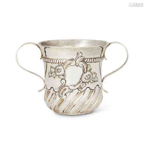 A GEORGE II SILVER TWIN HANDLED CUP