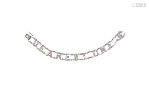 A DIAMOND BRACELET SPELLING DEAREST ONE