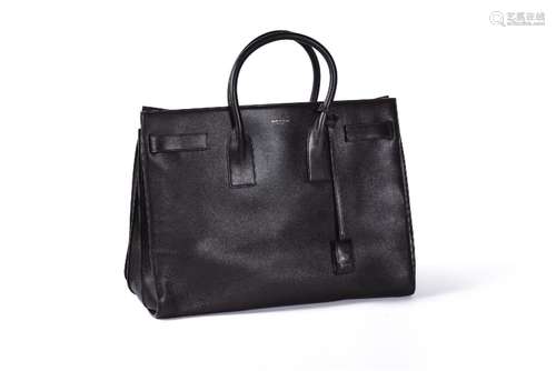 YVES SAINT LAURENT, SAC DE JOUR, A BROWN CALF LEATHER TOTE B...