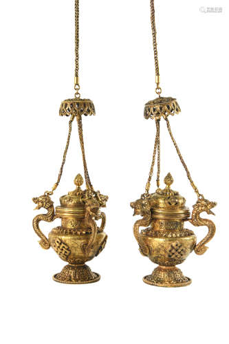 Two Gilt Bronze Parfumeries