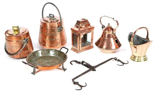 6 pieces of copperware