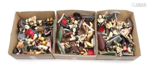 3 boxes various plastic figurines