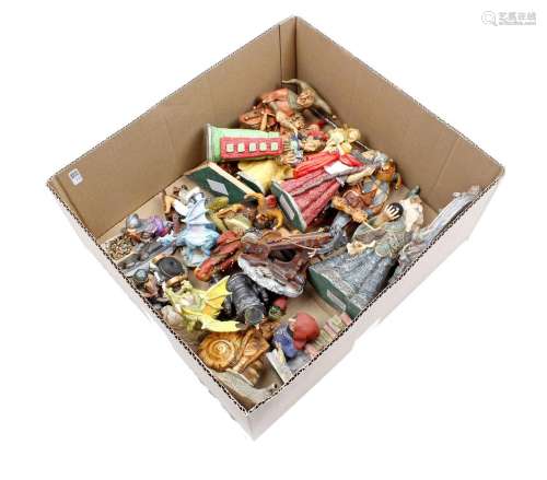 Box of plastic figurines