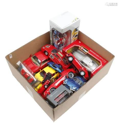 Box with scale model cars