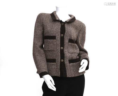 A brow/beige wool Chanel Boutique coat. With symmetrical pat...