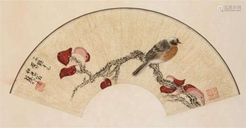 XIE ZHILIU (1910-1997), BIRD AND FLOWER FAN