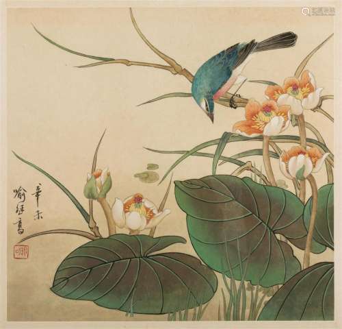 YU JIGAO (B. 1932), BIRD AND FLOWER