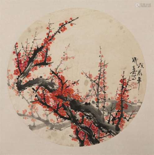 WANG CHENGXI (B. 1940), RED PLUM BLOSSOMS