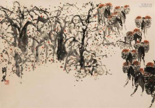 FANG JIZHONG (1923-1987), WORKING DONKEYS