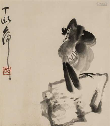 DING YANYONG (1902-1978), BIRD ON ROCK