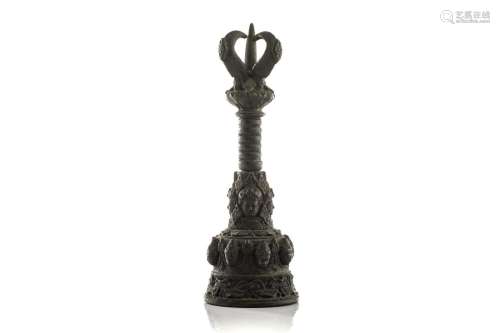INDONESIA MAJAPAHIT STYLE BRONZE HAND-BELL