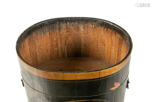 CHINESE BLACK LACQUER STACKING CONTAINER