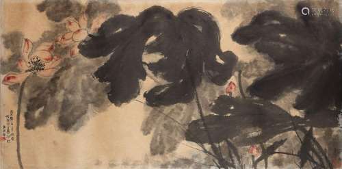 FANG ZHAOLIN (1914-2006) Red Lotus