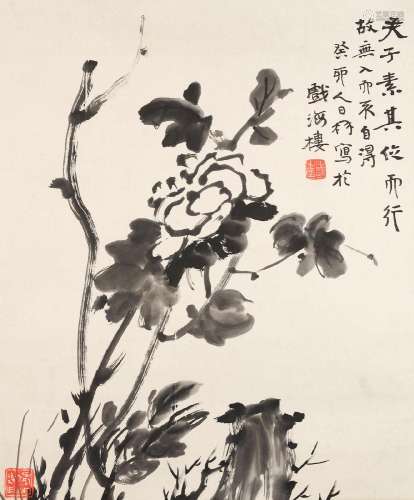 ZENG XI (1861-1930) Ink Peony