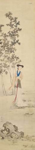 CHEN SHAOMEI (1909-1954)   Lady under Bamboo
