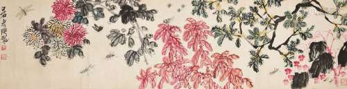 QI BAISHI (1864-1957)  Autumn Flowers and Insects