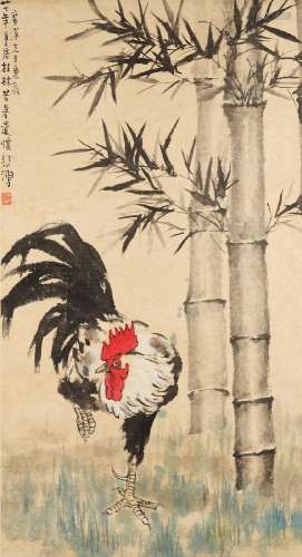 XU BEIHONG (1895-1953)  Bamboo and Rooster