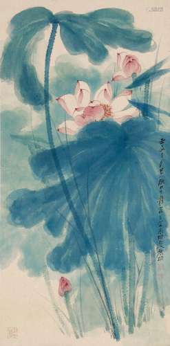 ZHANG DAQIAN (CHANG DAI-CHIEN, 1899-1983)  Pink Lotus