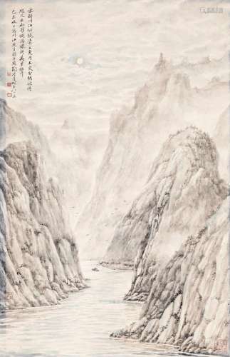 TAO LENGYUE (1895-1985)  Gorge in the Moonlight