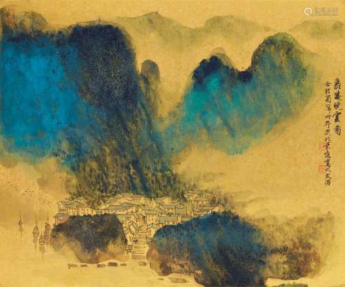 SONG WENZHI (1919-1999)  Splash colour Landscape