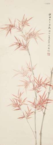 WANG JIQIAN (1906-2003)  Red Bamboo