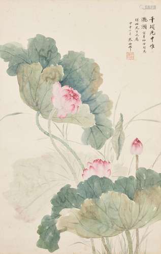 ZHU MEICUN (1911-1993)  Lotus