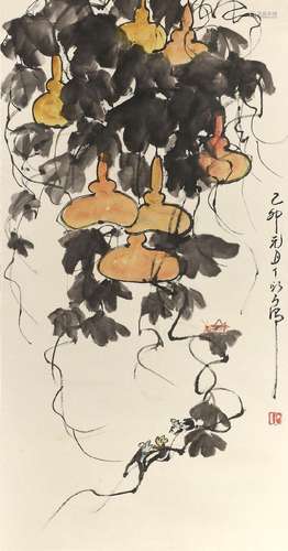 DING YANYONG (1902-1978)  Frog and Gourd