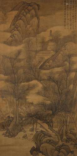 WANG GAI (1645-CIRCA1710) Temple in Mountains