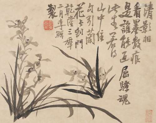 LI SHAN (1686-1756)  Orchids