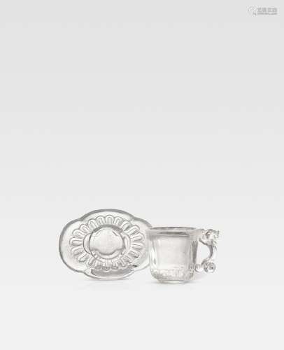 A ROCK CRYSTAL CUP AND SAUCER Mid Qing Dynasty  (3)