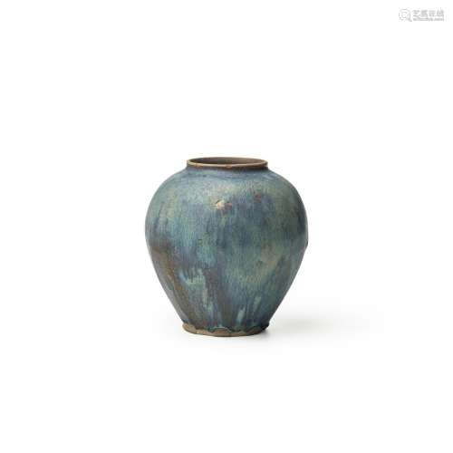 A BLUE 'PHOSPHATIC'-GLAZED POTTERY JAR Tang dynasty