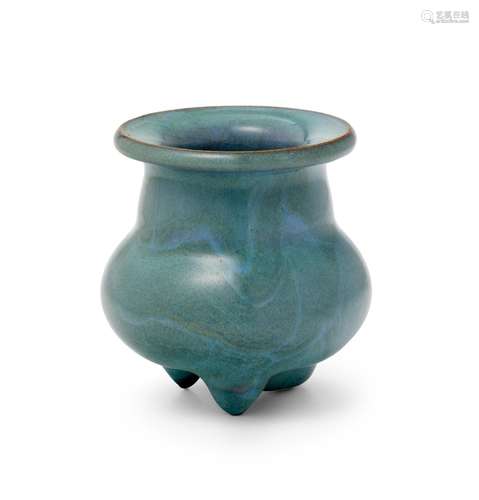 A SMALL JUNYAO GLOBULAR TRIPOD CENSER 13th/14th century