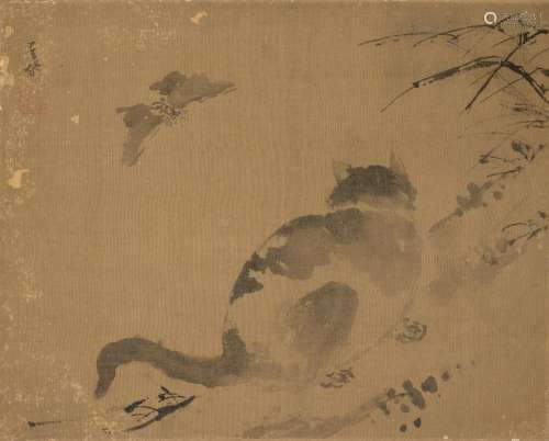ATTRIBUTED TO GAO QIPEI (1660-1734) Cat and Butterfly