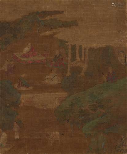 BUDDHIST FIGURES IN LANDSCAPE Anonymous, Ming dynasty