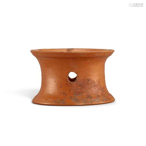 A large red pottery stand, Yangshao culture, Banpo phase, c....