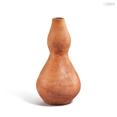 A red pottery double-gourd vase, Yangshao culture, Banpo pha...