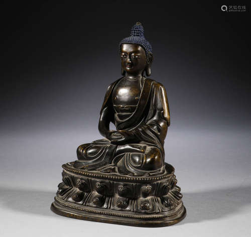明代，銅製釋迦牟尼佛造像