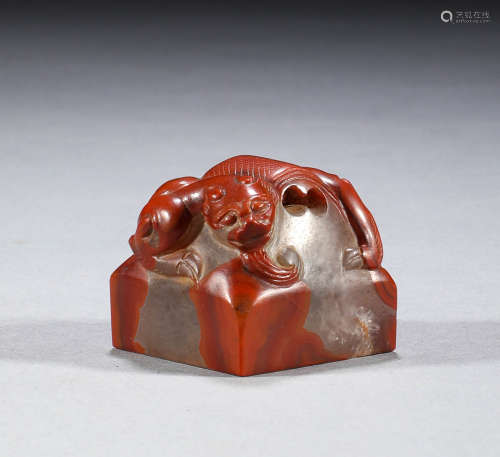 中國古代，瑪瑙獸鈕印章