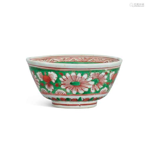 A wucai warming bowl, Ming dynasty, Jiajing period 明嘉靖 五...