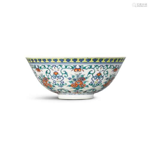 A fine doucai ‘floral’ bowl, Seal mark and period of Daoguan...