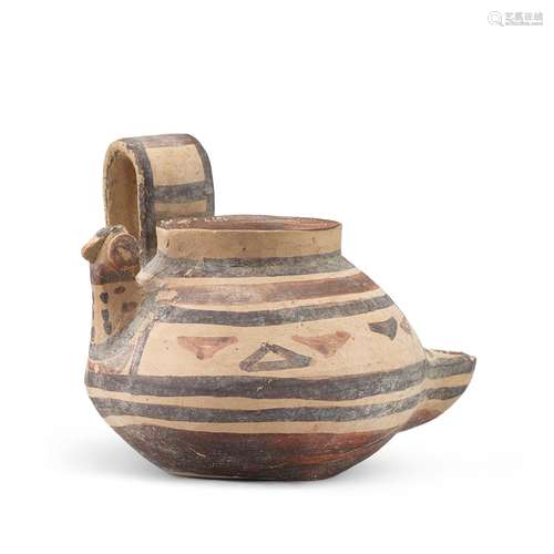 A rare painted pottery 'bird' vessel, Neolithic peri...