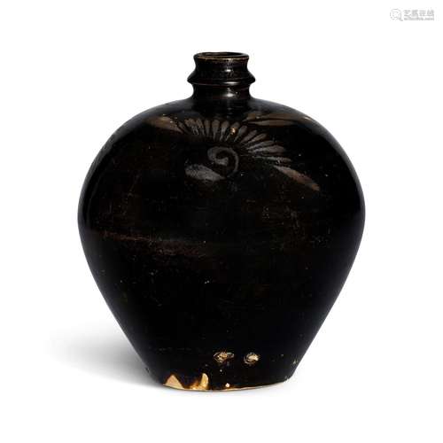 A silvery russet-painted black-glazed jar, Northern Song dyn...