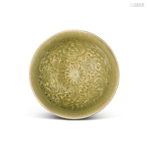 A moulded Yaozhou 'floral' bowl, Northern Song – Jin...