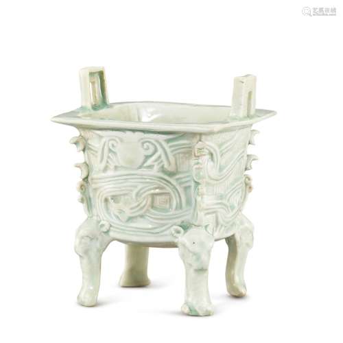 A superb qingbai archaistic incense burner, Southern Song – ...