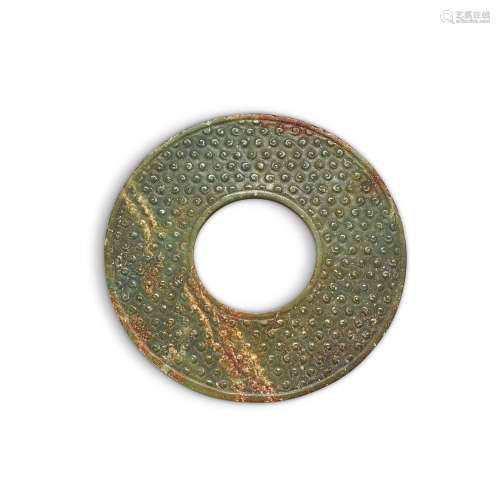 A jade disc, huan, probably Eastern Zhou dynasty 或東周 玉穀...