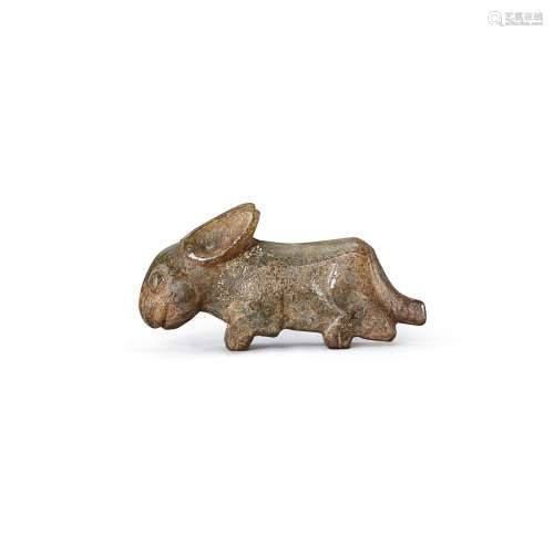 A greyish celadon jade ‘rabbit’ pendant, Western Zhou dynast...