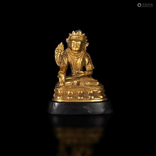 十八世紀 銅鎏金寸佛A Chinese gilt-bronze figure of Tara,18th...