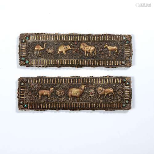 十九世紀 西藏法器一對A pair of Tibetan ritual items,19th cen...