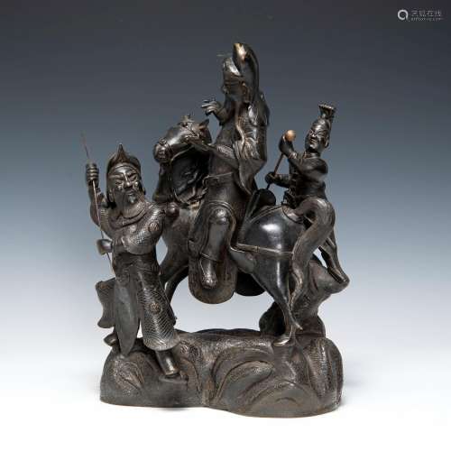 十九世紀 銅關公像A Chinese bronze figure of Guan Gong (Guan ...